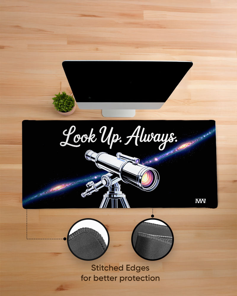 Infinity Above Cosmic Reflection Desk Mat