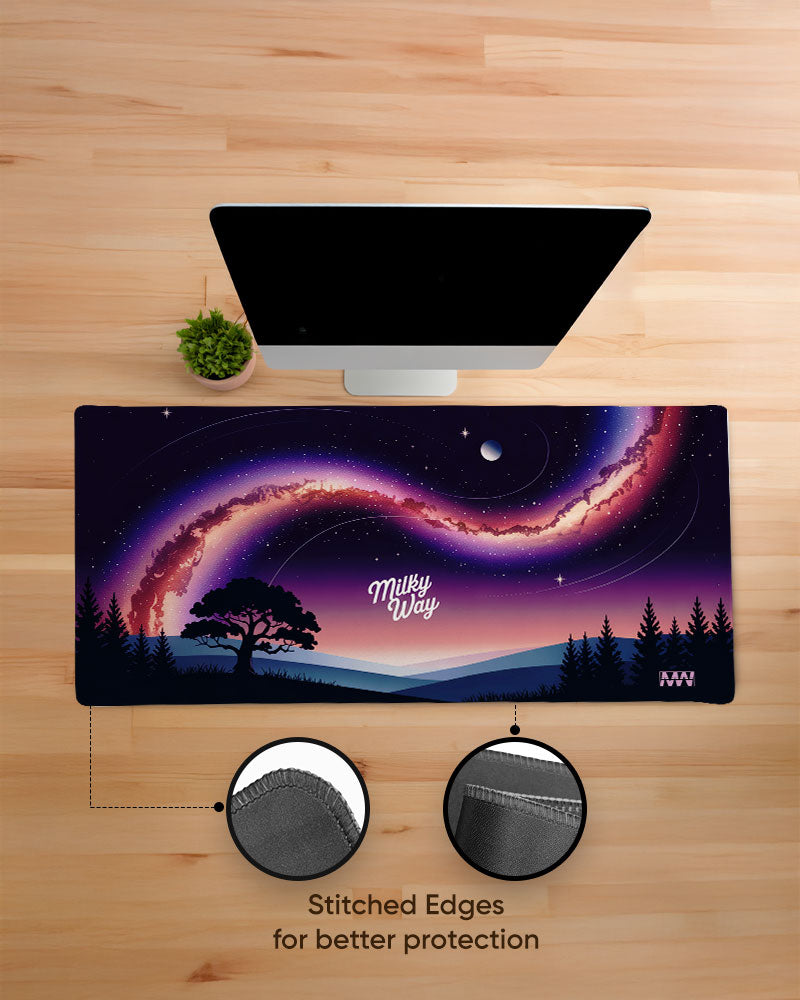 Milky Way Glow Desk Mat