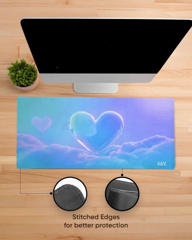 Dreambound Heart Ethereal Cloudscape Desk Mat