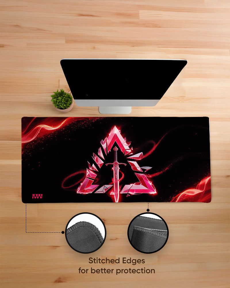 Crimson Edge The Warrior's Blade Desk Mat