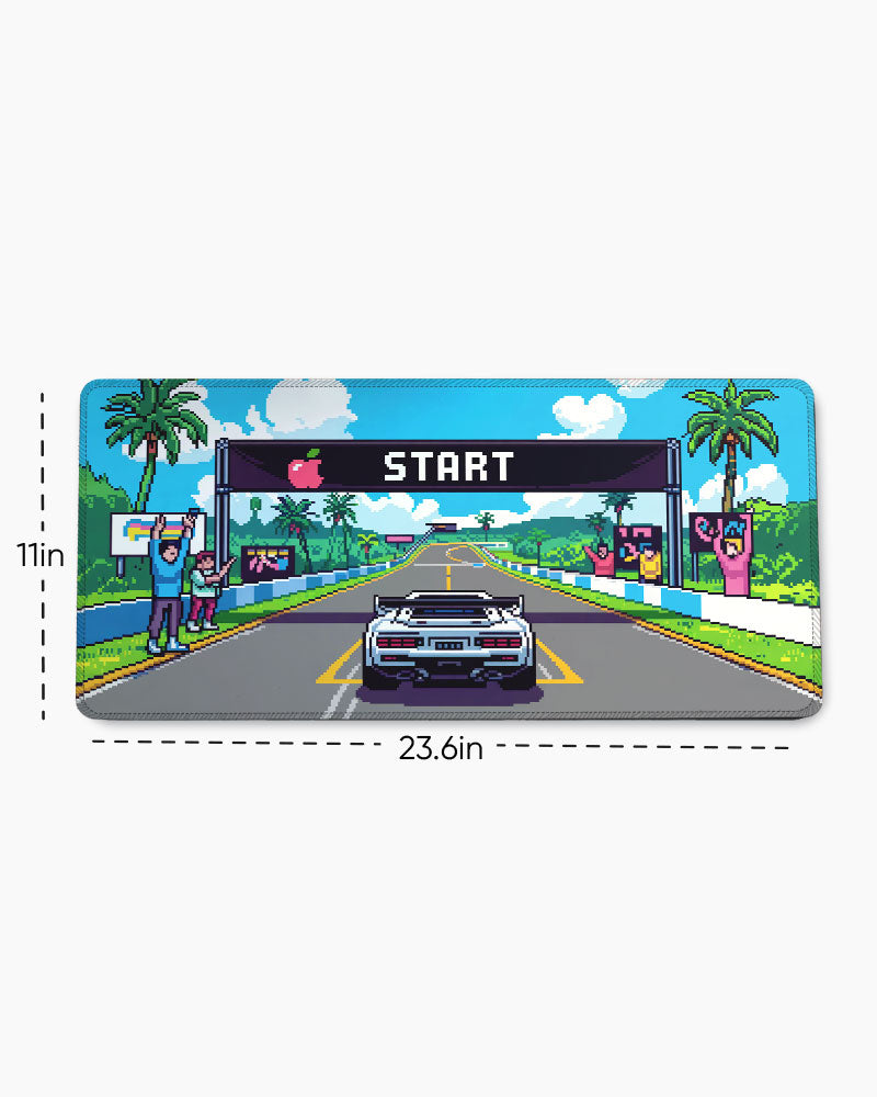 Turbo Start Retro Racing Desk Mat