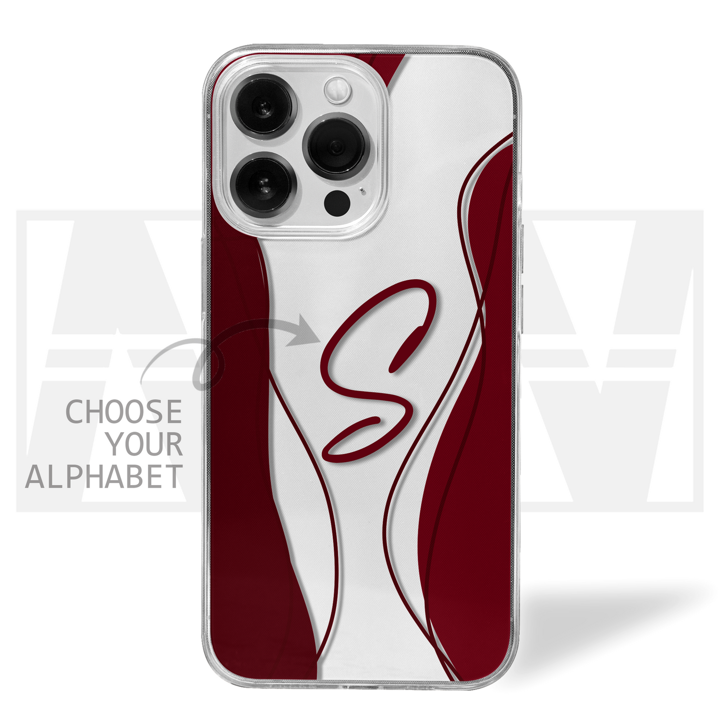 Personalized Letter Clear Silicone Case