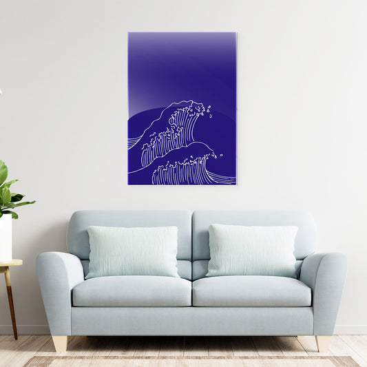 Deep Sea Wave Metal-Poster