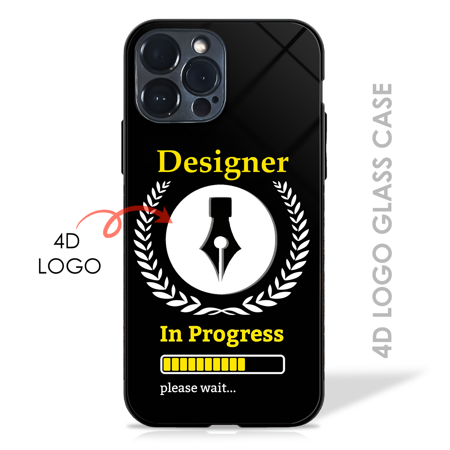 Designer in Progress - 4D Logo Glass Case