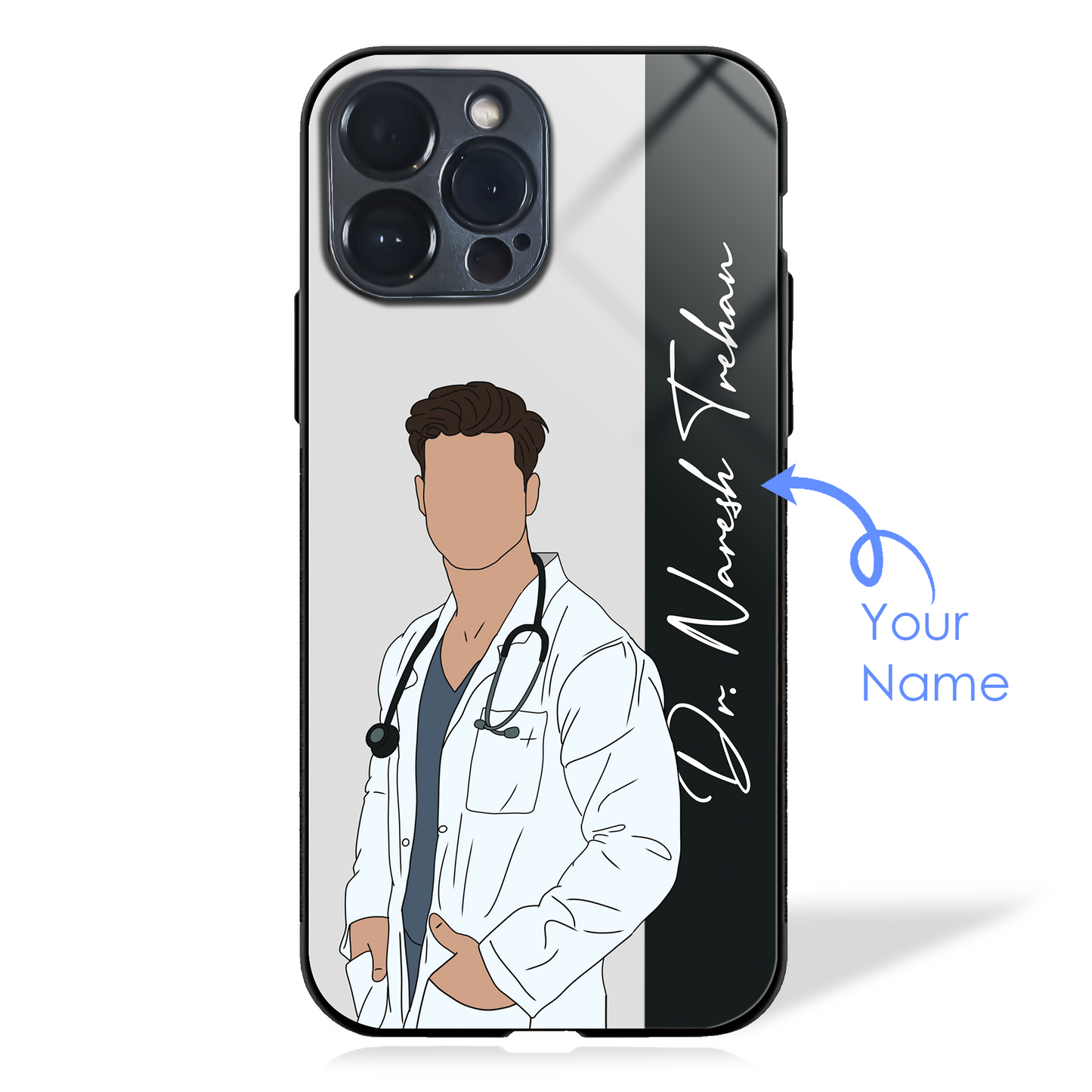 Physician's Pride Custom Name Glass Case