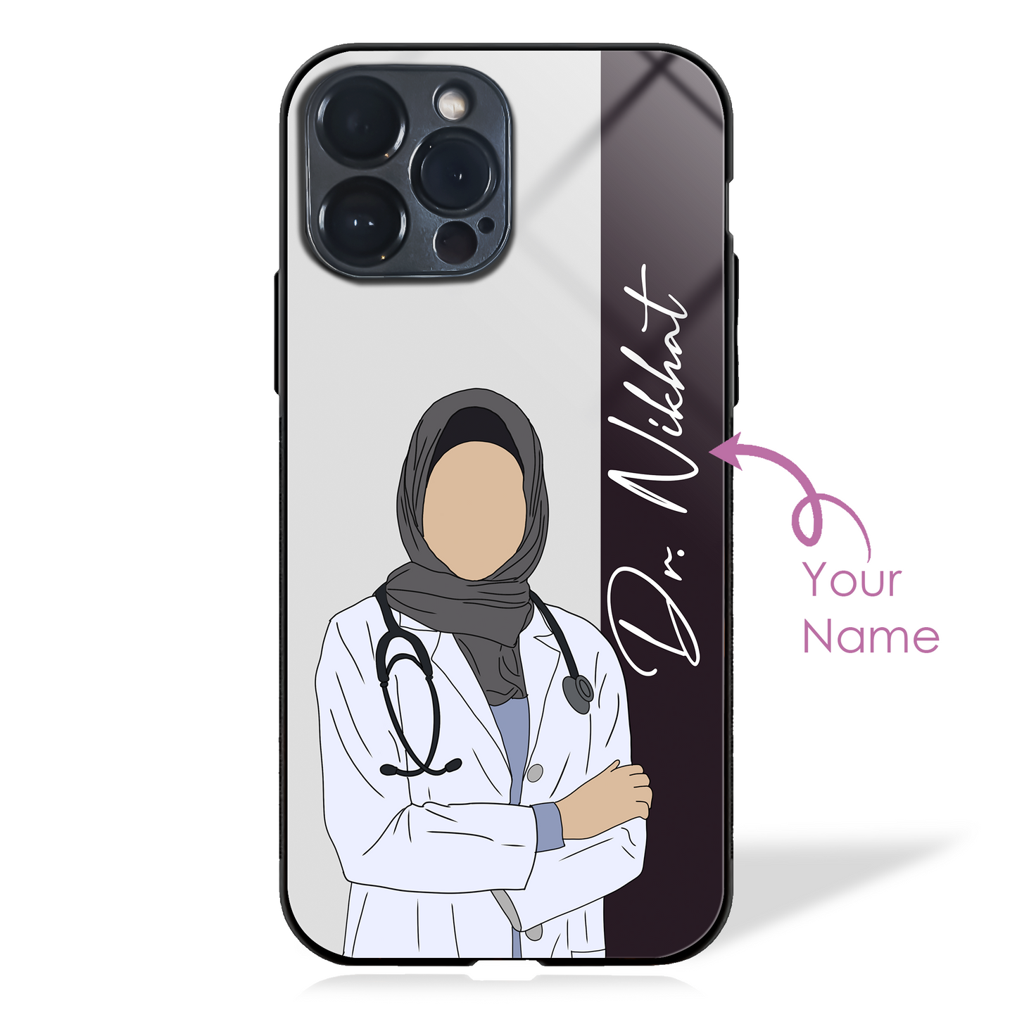 The Modest Medic Custom Name Glass Case