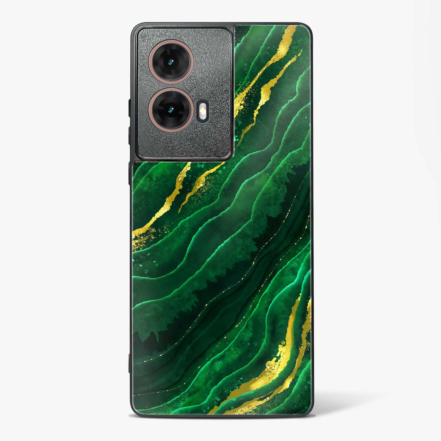 Emerald Marble Glass Phone Case-Moto G85 5G