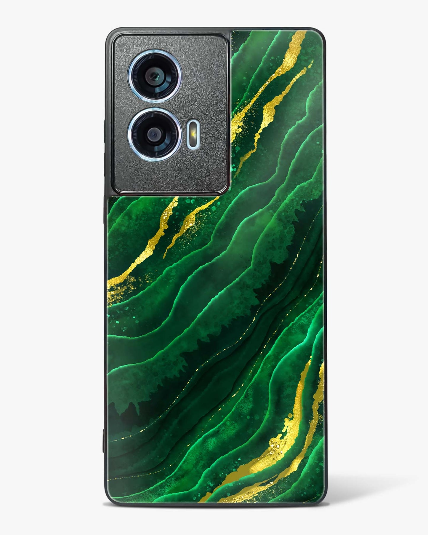 Emerald Marble Glass Phone Case-Motorola Edge 50 Fusion