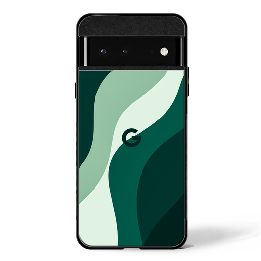 Emerald Wave Aesthetic-Google Pixel Glass Cases