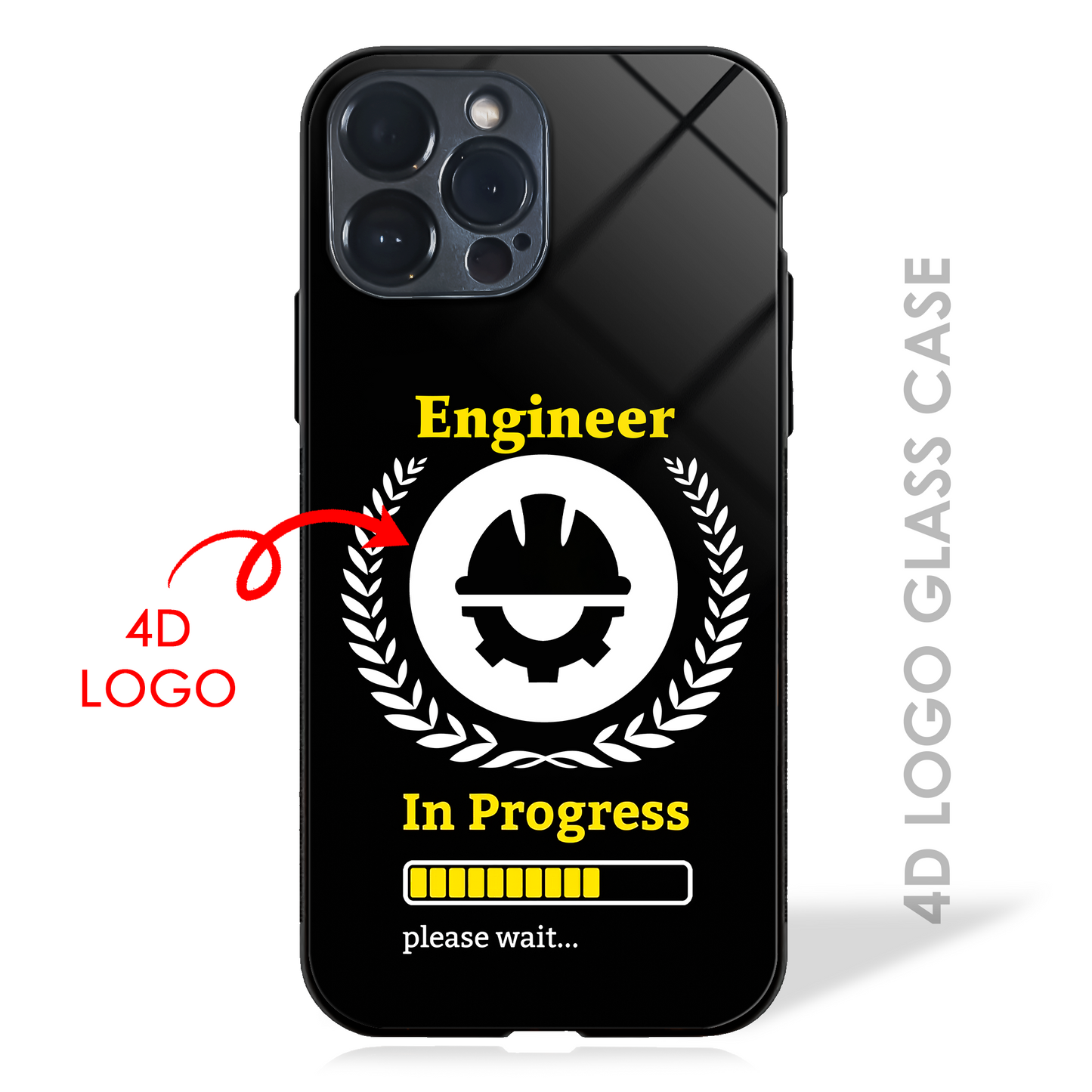 Your Dream Profession in Progress - 4D Logo Glass Case (20+ Professions)