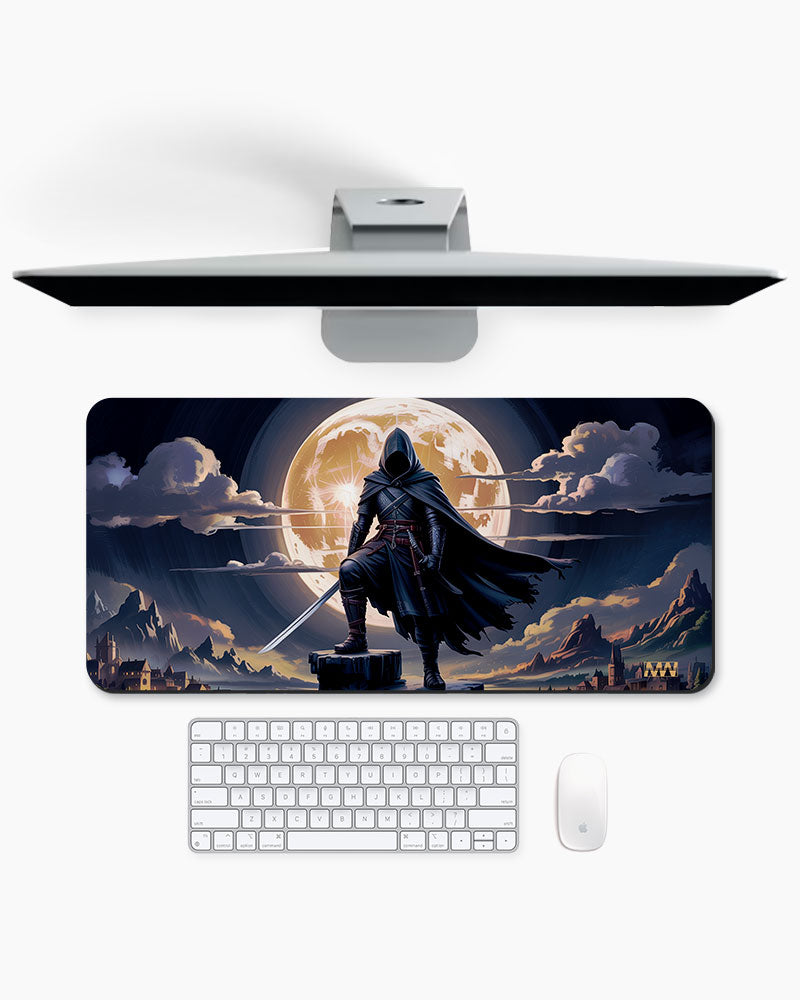Epic Moonlit Warrior Deskmat