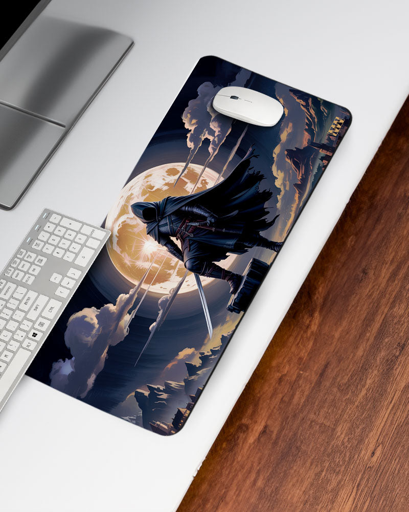 Epic Moonlit Warrior Deskmat