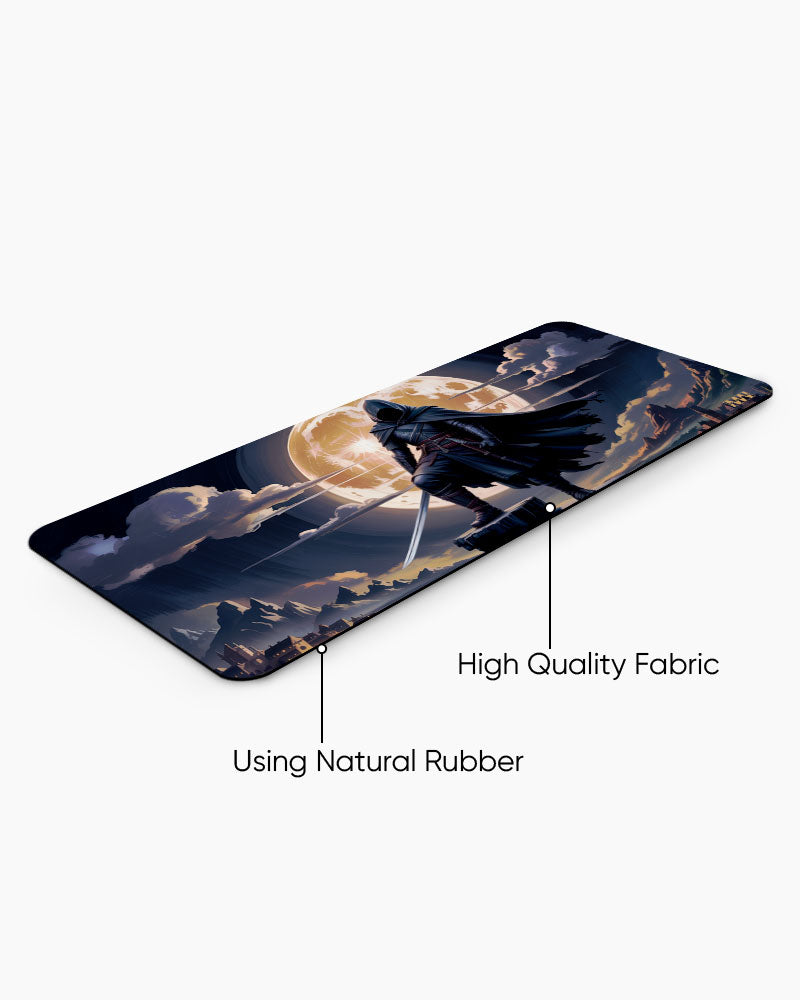 Epic Moonlit Warrior Deskmat
