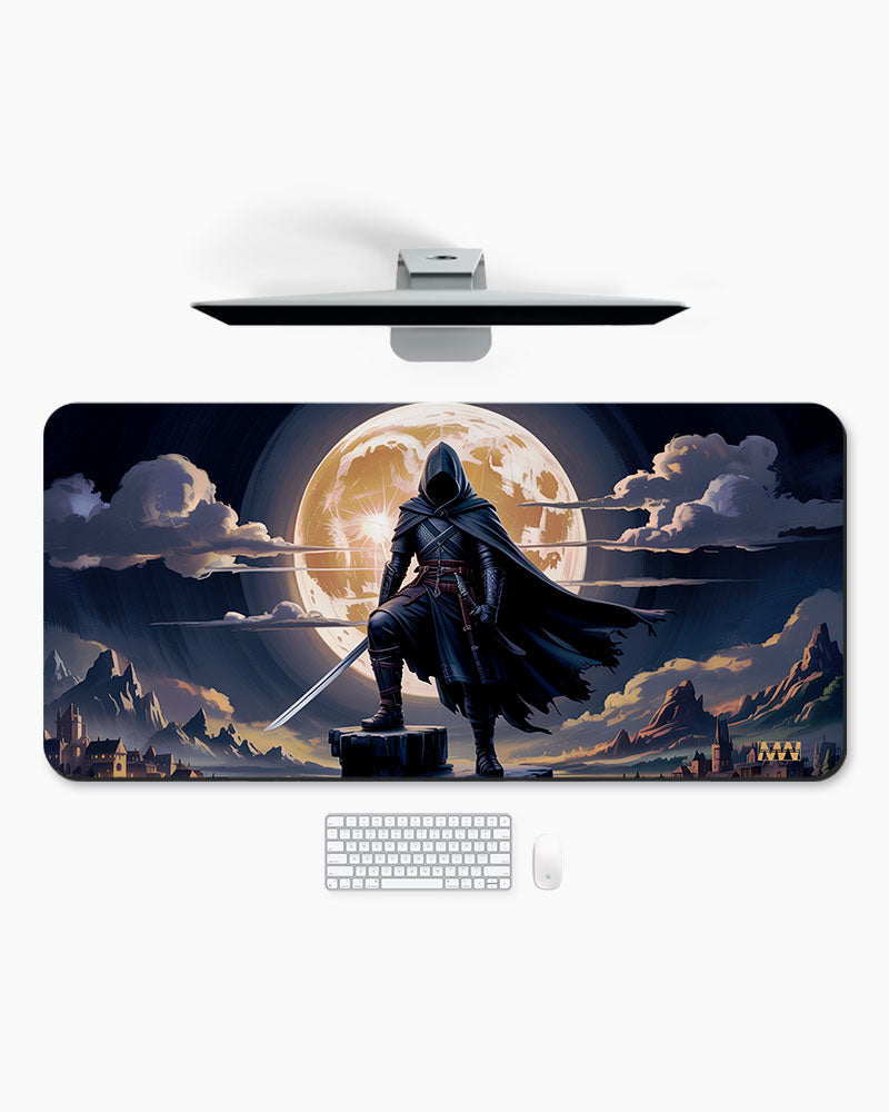 Epic Moonlit Warrior Deskmat