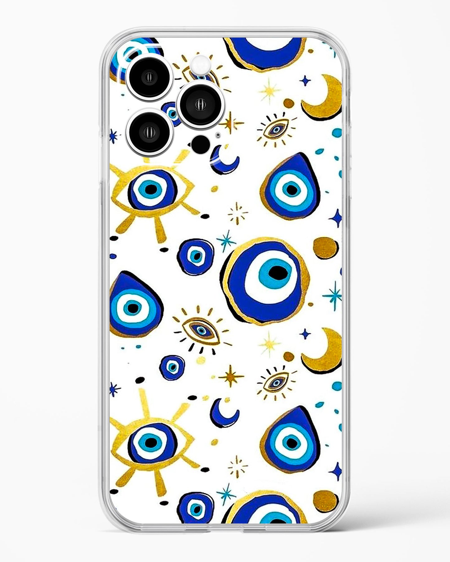 Evil Eye Nazar Protection Clear Silicone Case