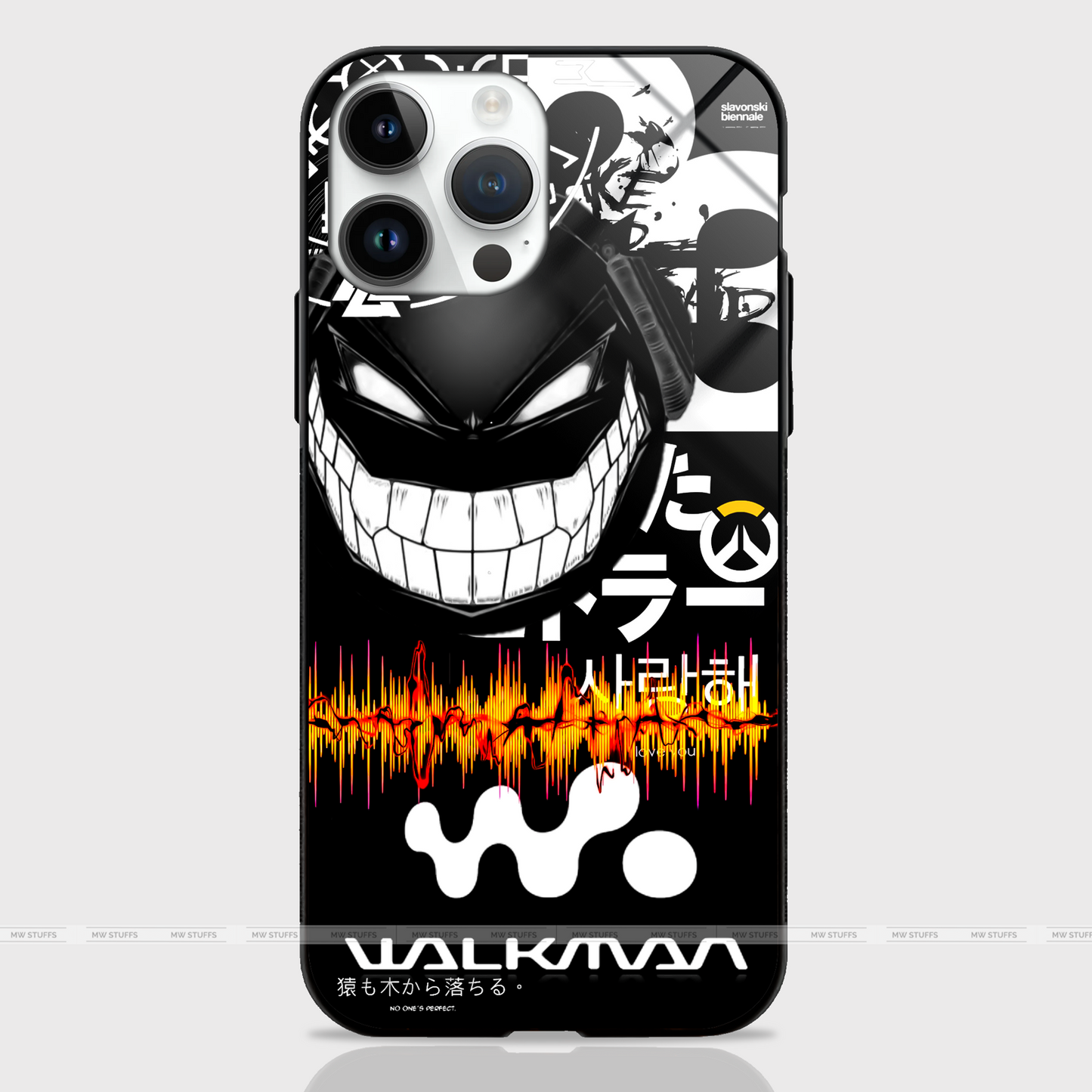 Evil Pac-Man Black Glass Case - - MW Stuffs -
