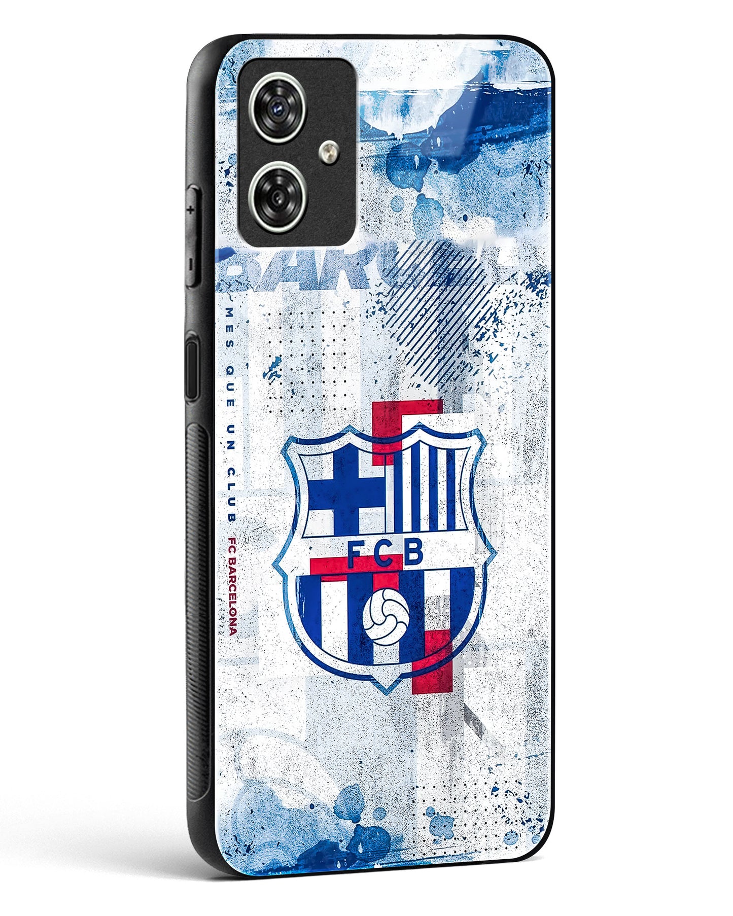 FCB Denim Style Glass Phone Case-Moto G54 5G