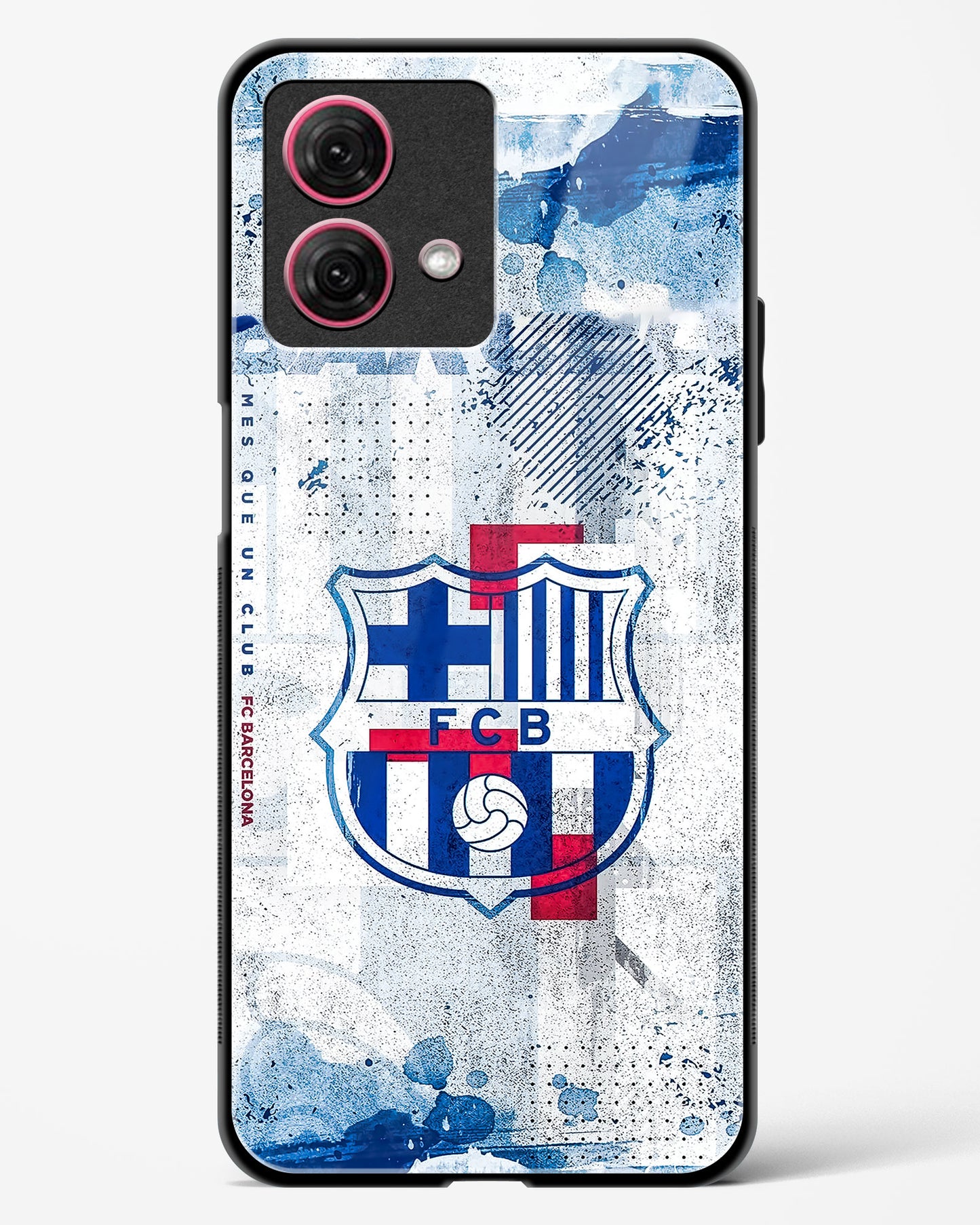 FCB Denim Style Glass Phone Case-Moto G84 5G