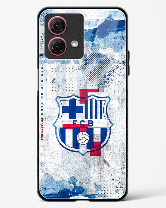 FCB Denim Style Glass Phone Case-Moto G84 5G