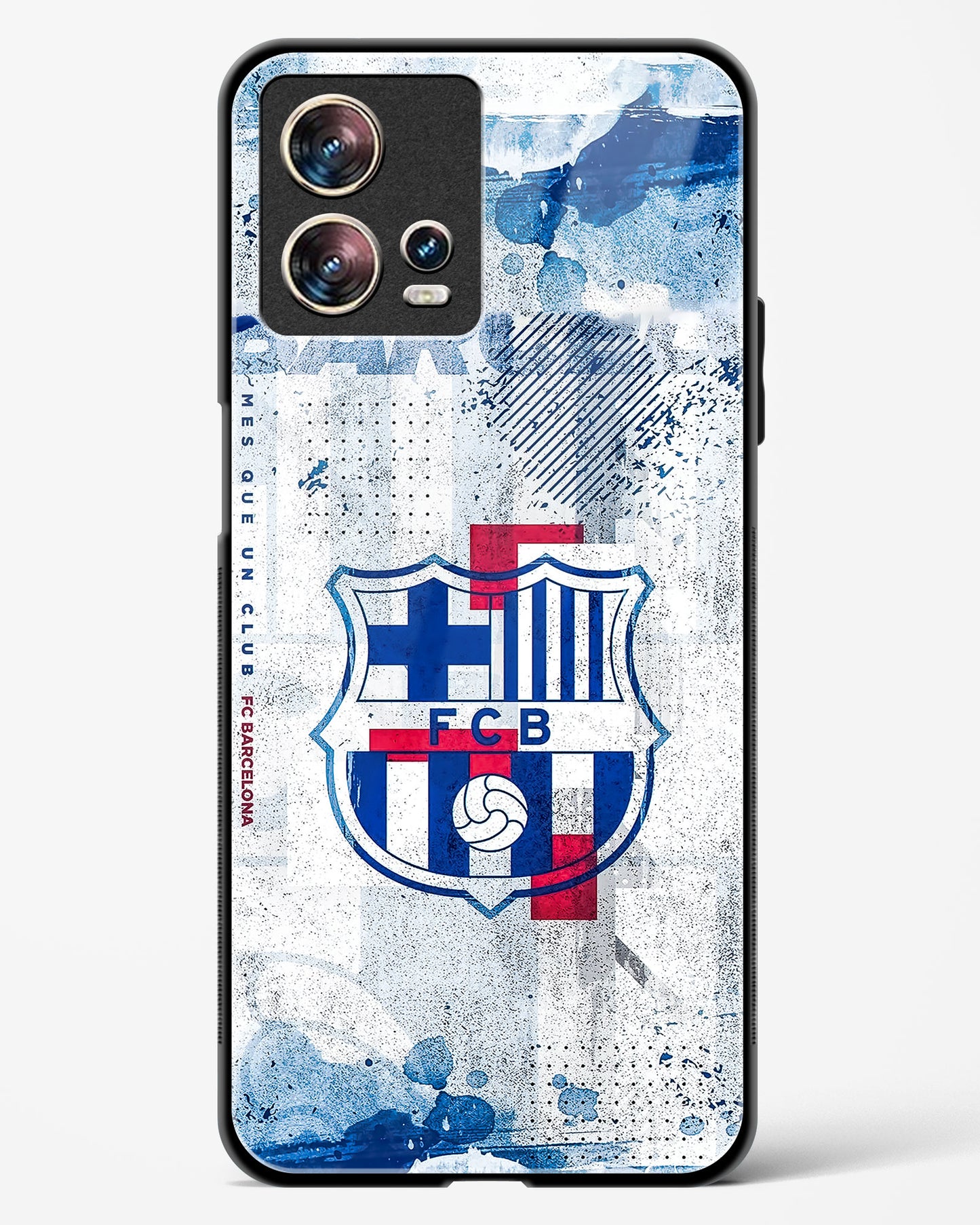 FCB Denim Style Glass Phone Case-Motorola Edge 30 Fusion