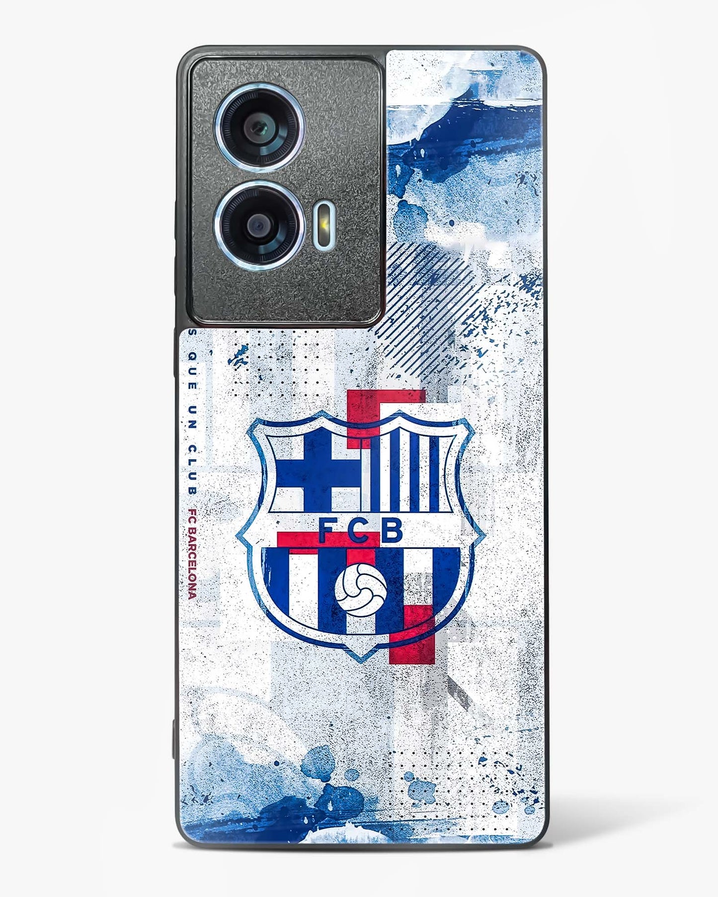 FCB Denim Style Glass Phone Case-Motorola Edge 50 Fusion