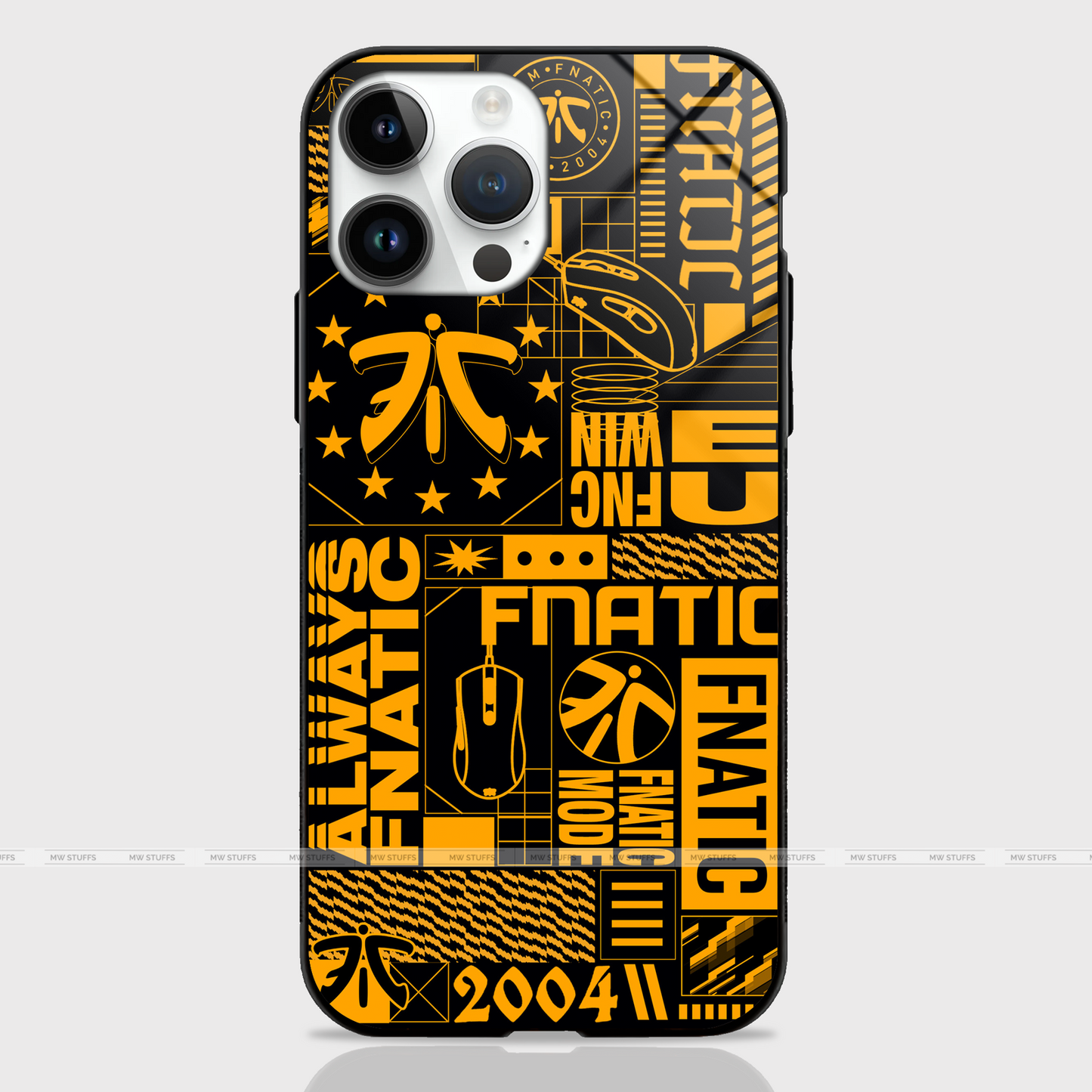 Fnatic Secret Gang Art Glass Case - - MW Stuffs -