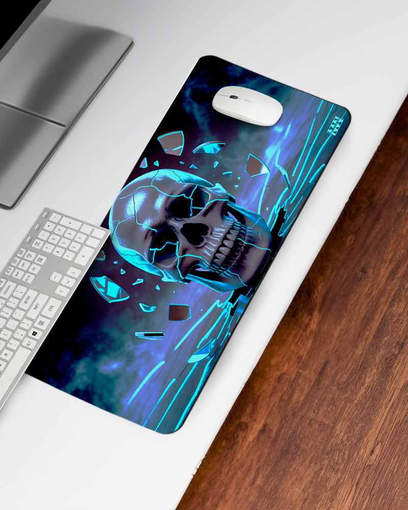 Fractured Illusion Neon Shards Desk Mat