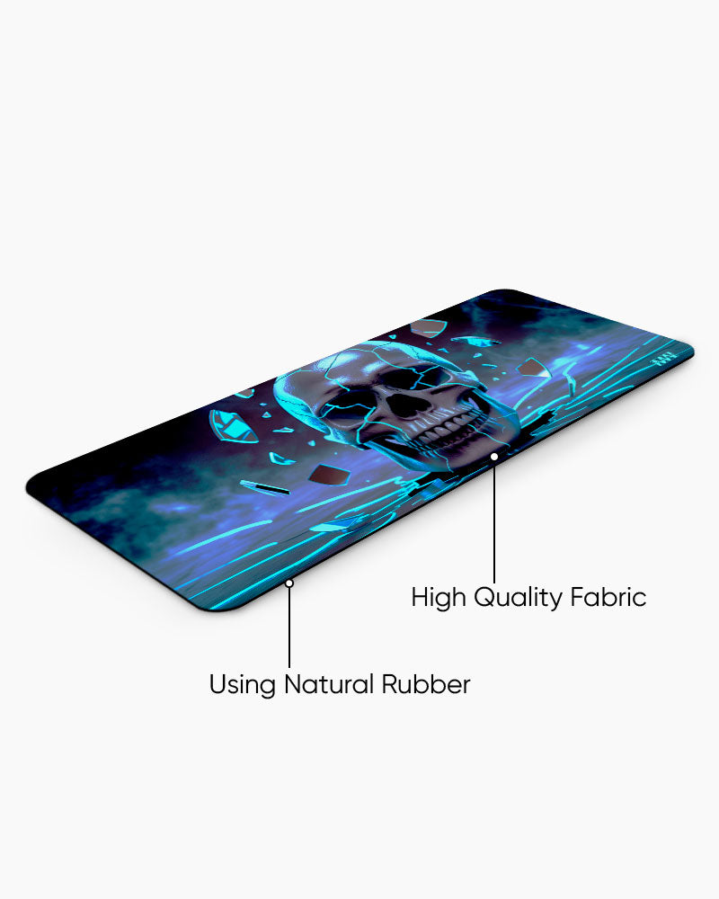 Fractured Illusion Neon Shards Desk Mat