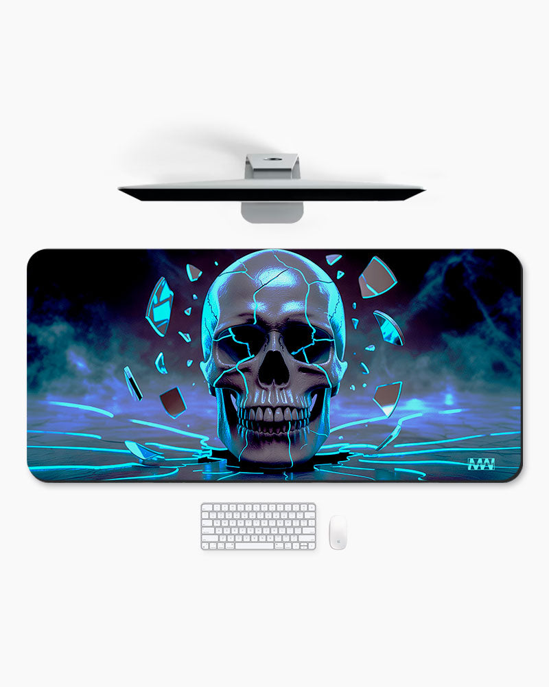 Fractured Illusion Neon Shards Desk Mat