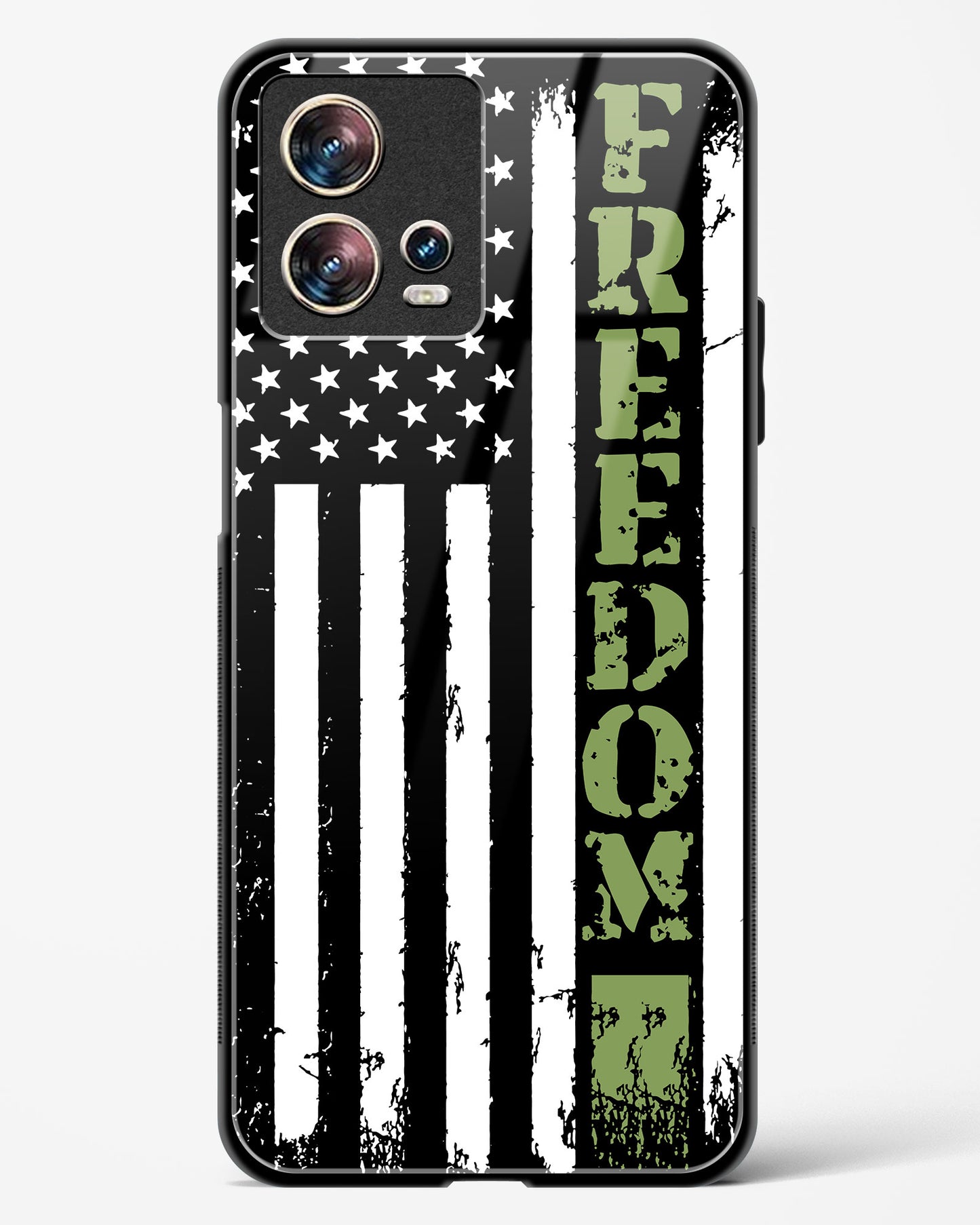 Freedom Flag Glass Phone Case-Motorola Edge 30 Fusion
