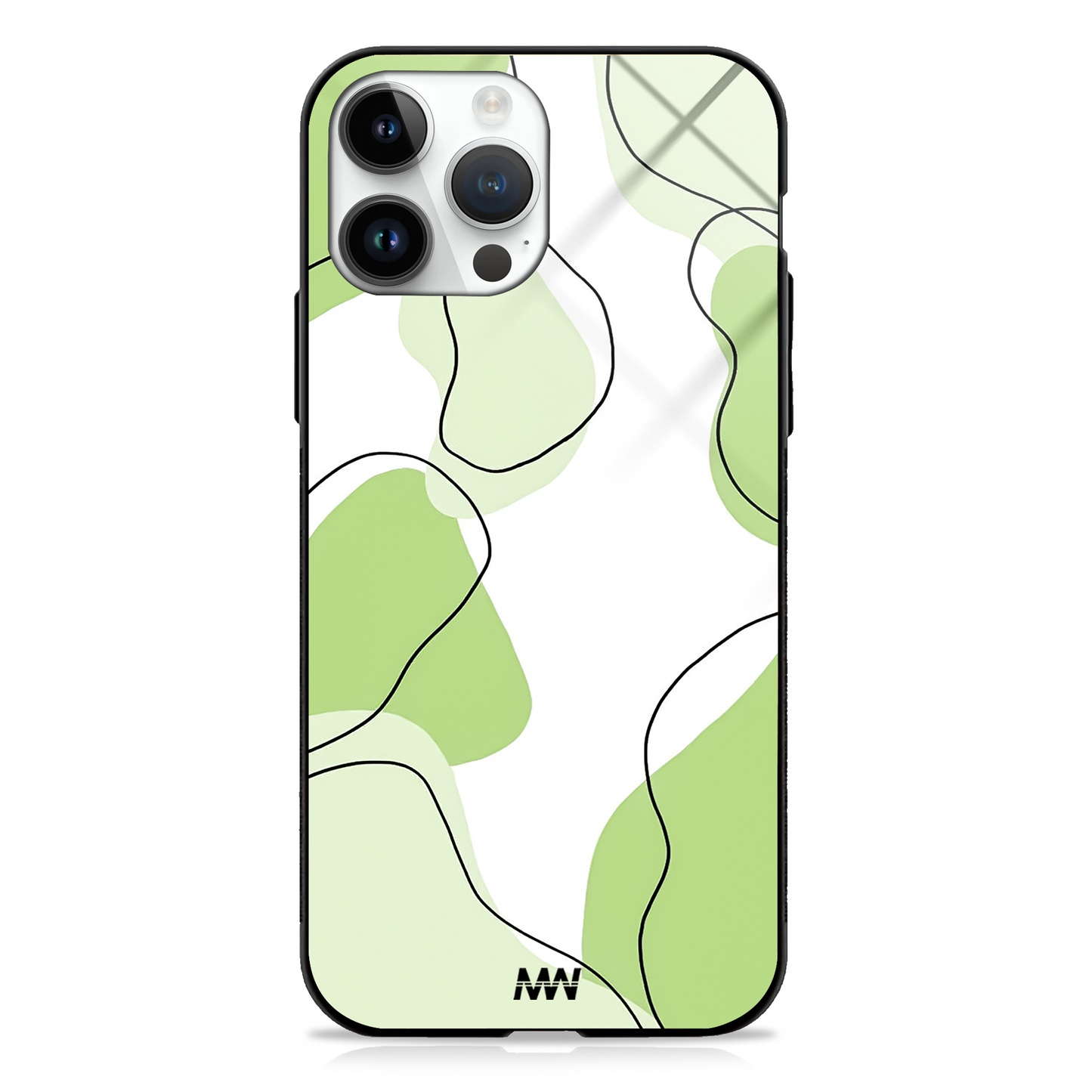 Fresh Green Aesthetic GLASS CASE - - MW Stuffs -