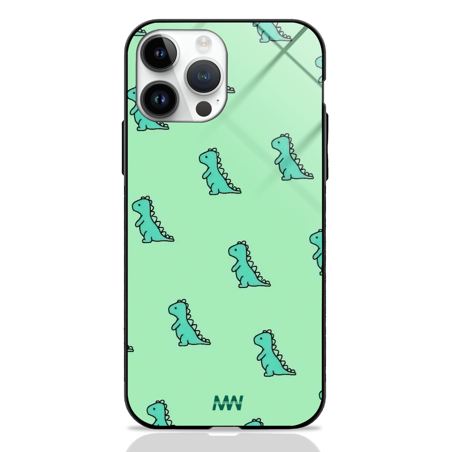 Fun Dino Doodles Premium Glass Case - - MW Stuffs -