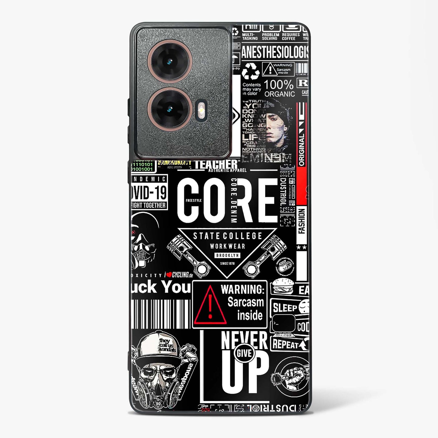 Funky Style Collage Glass Phone Case-Moto G85 5G
