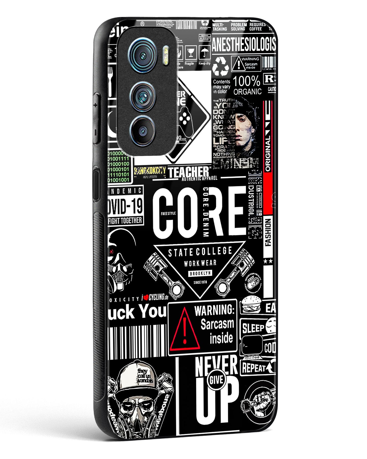 Funky Style Collage Glass Phone Case-Motorola Edge 30