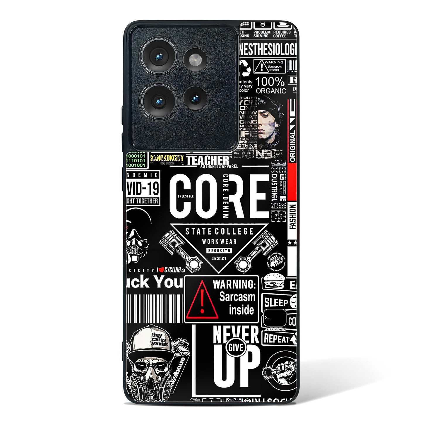 Funky Style Collage Glass Phone Case-Motorola Edge 50