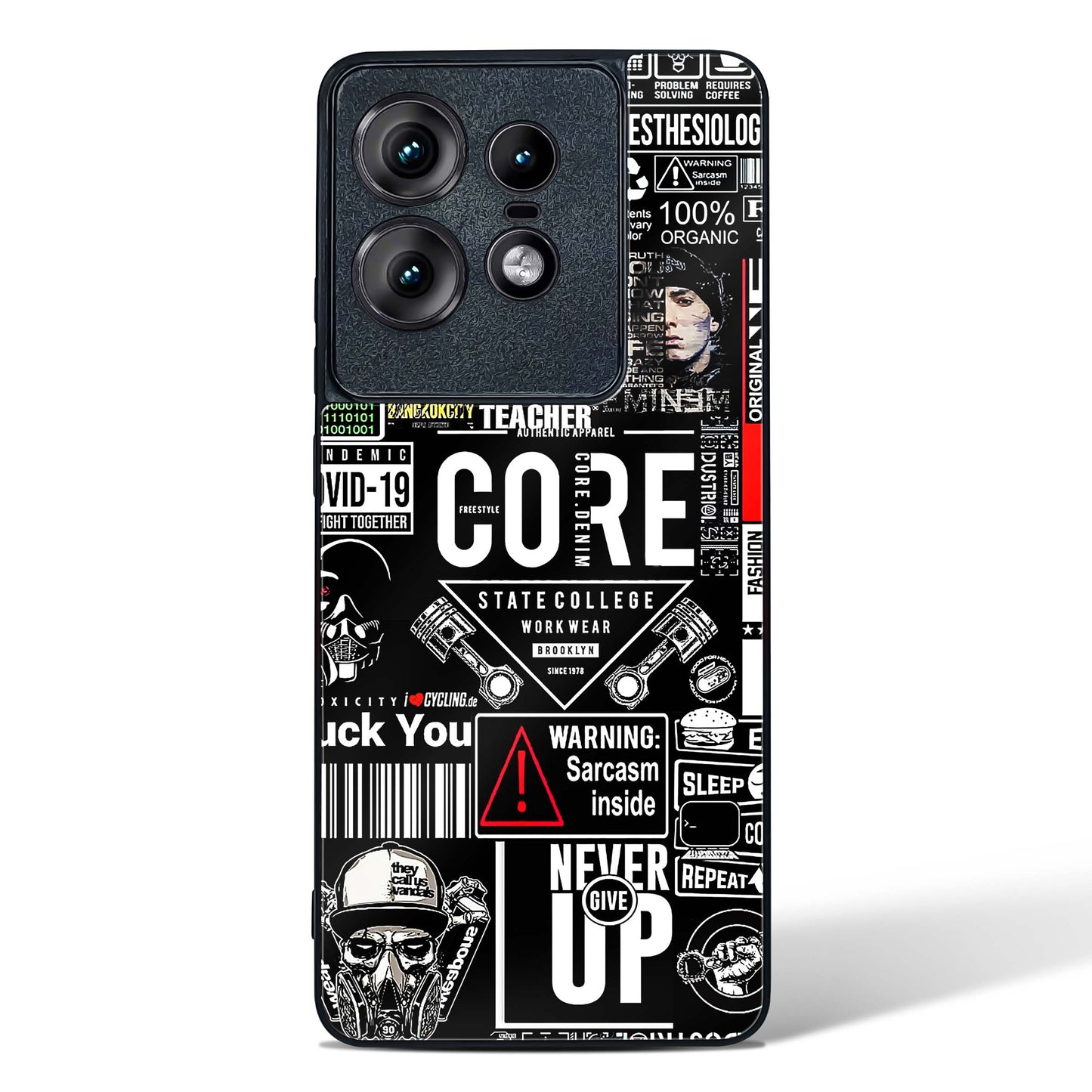 Funky Style Collage Glass Phone Case-Motorola Edge 50 Pro