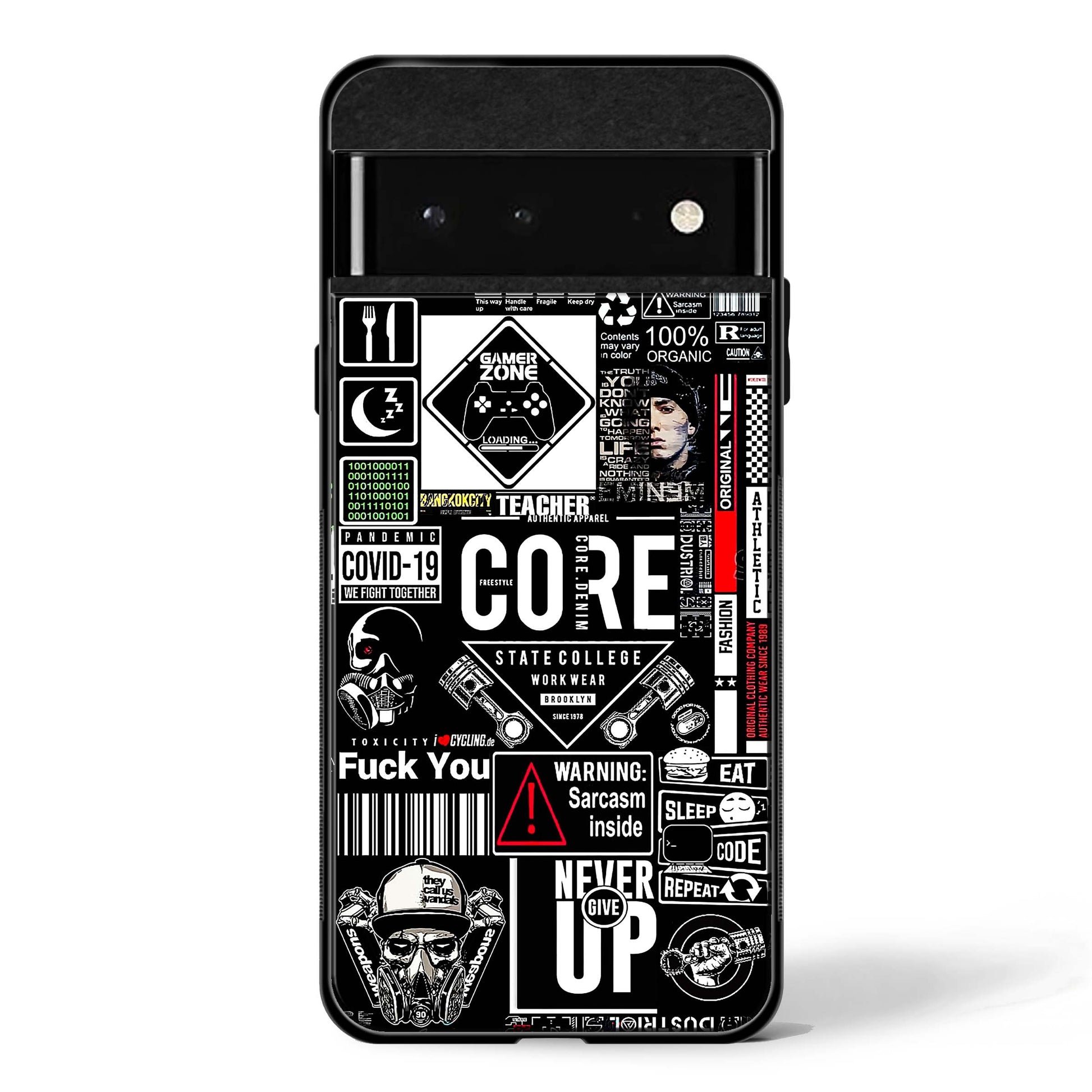 Funky Style Collage Google Pixel Glass Phone Case