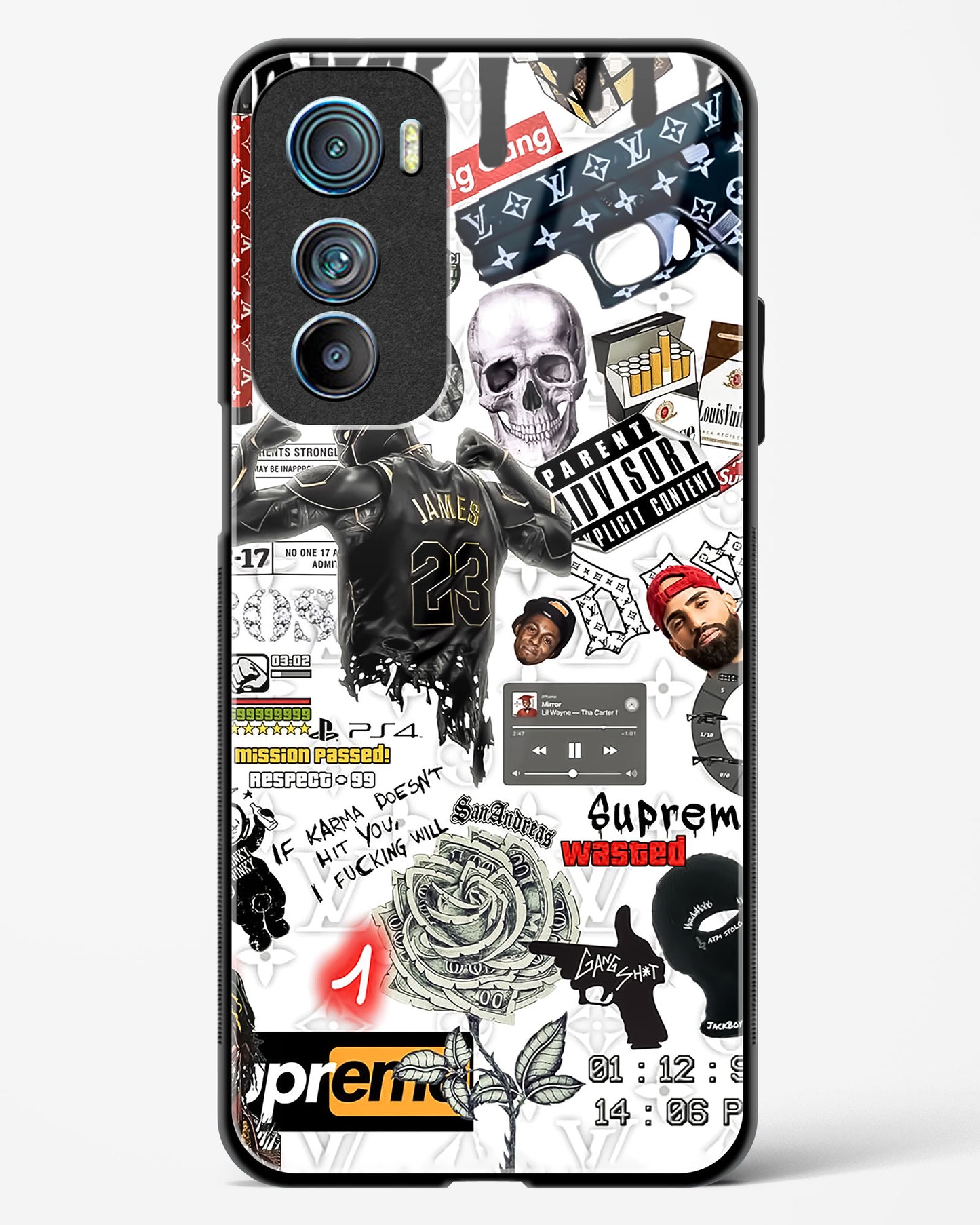 Gangster Tags Glass Phone Case-Motorola Edge 30