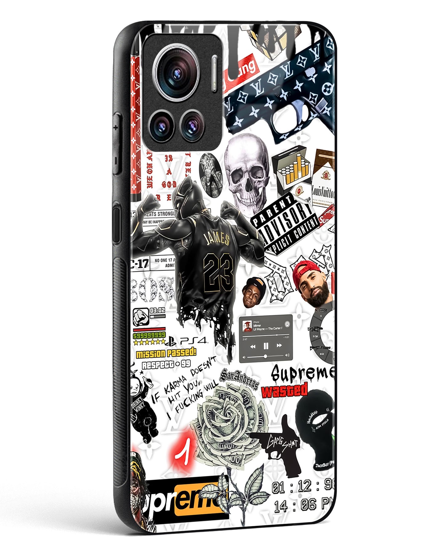 Gangster Tags Glass Phone Case-Motorola Edge 30 Ultra