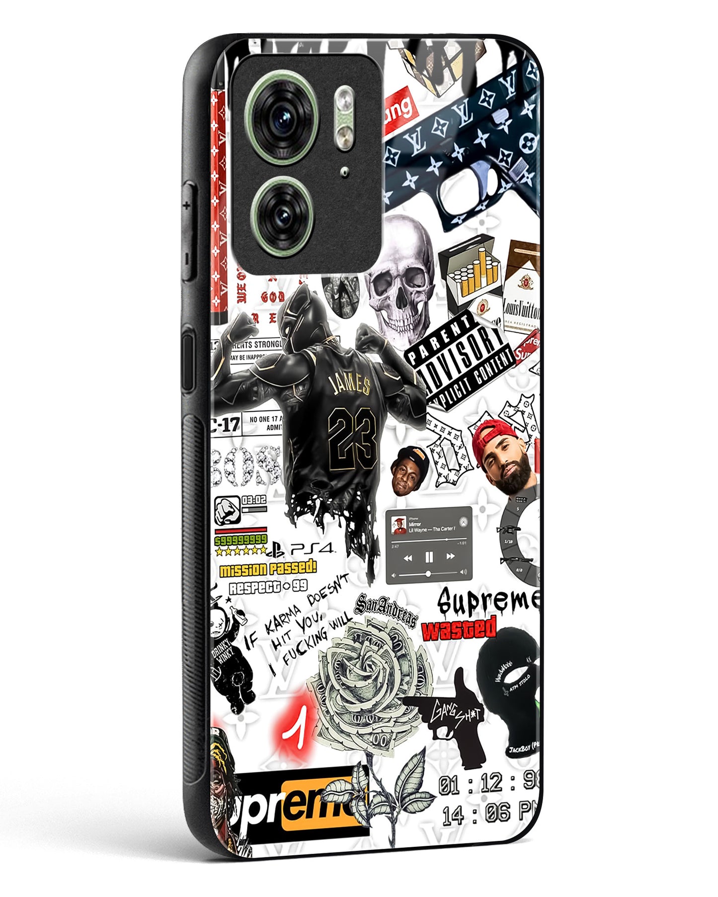Gangster Tags Glass Phone Case-Motorola Edge 40