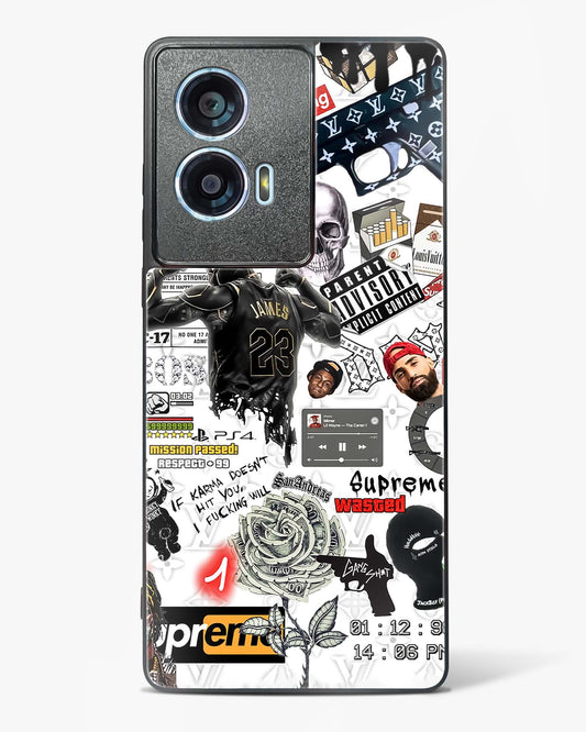 Gangster Tags Glass Phone Case-Motorola Edge 50 Fusion