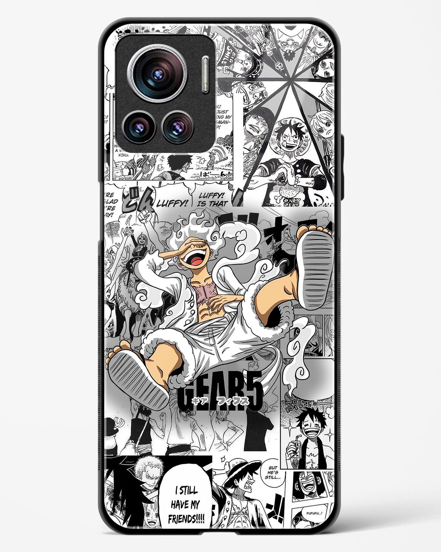 Gear 5 Luffy Anime Glass Phone Case-Motorola Edge 30 Ultra
