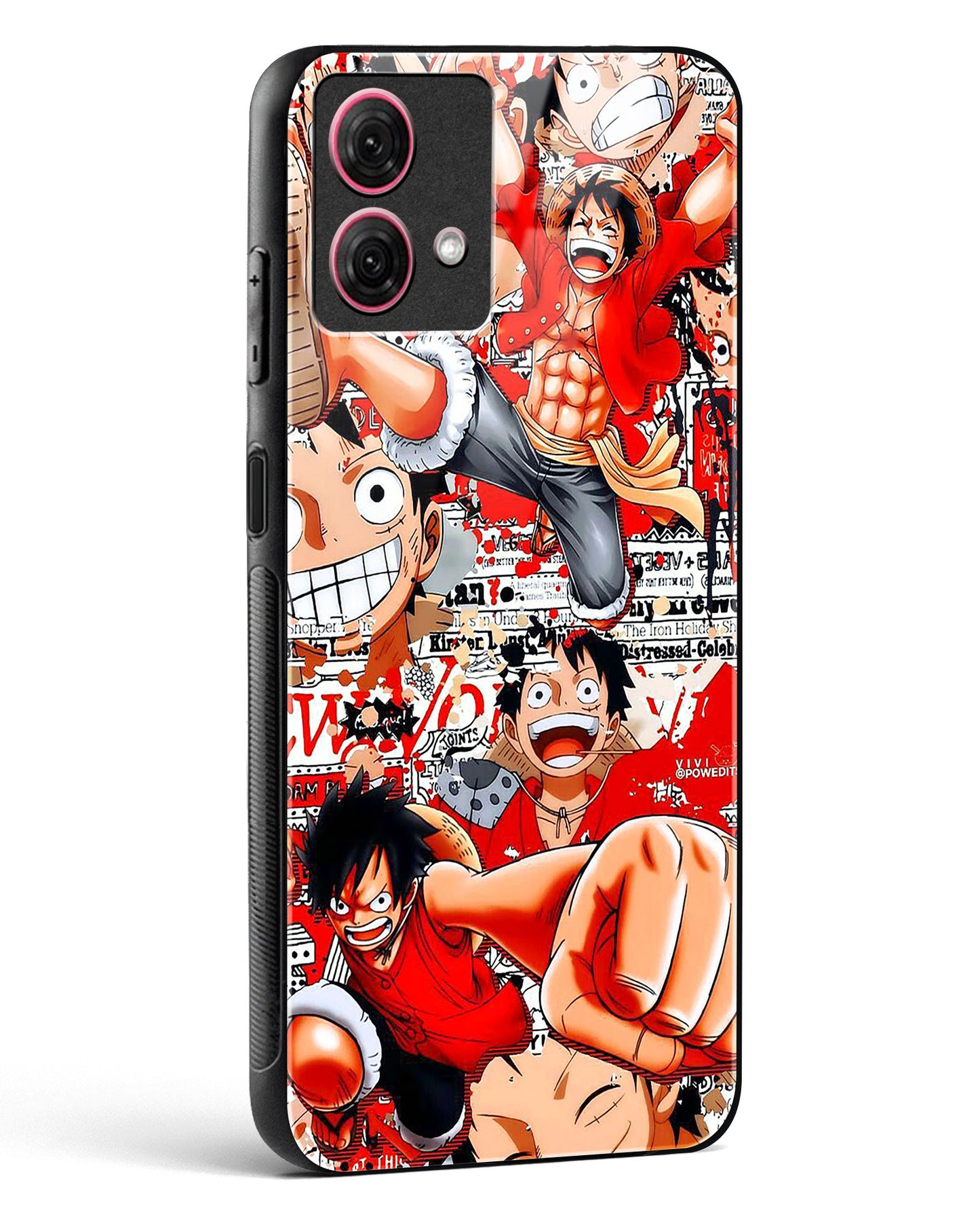 Gear 5 Luffy Collage Glass Phone Case-Moto G84 5G