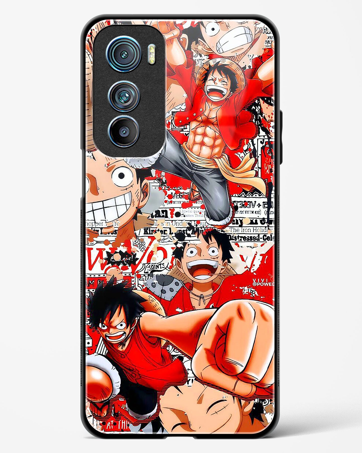 Gear 5 Luffy Collage Glass Phone Case-Motorola Edge 30