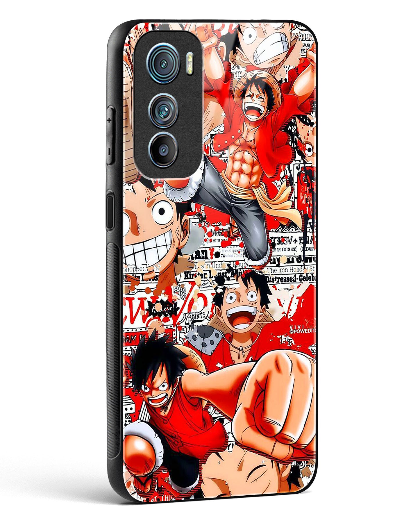 Gear 5 Luffy Collage Glass Phone Case-Motorola Edge 30