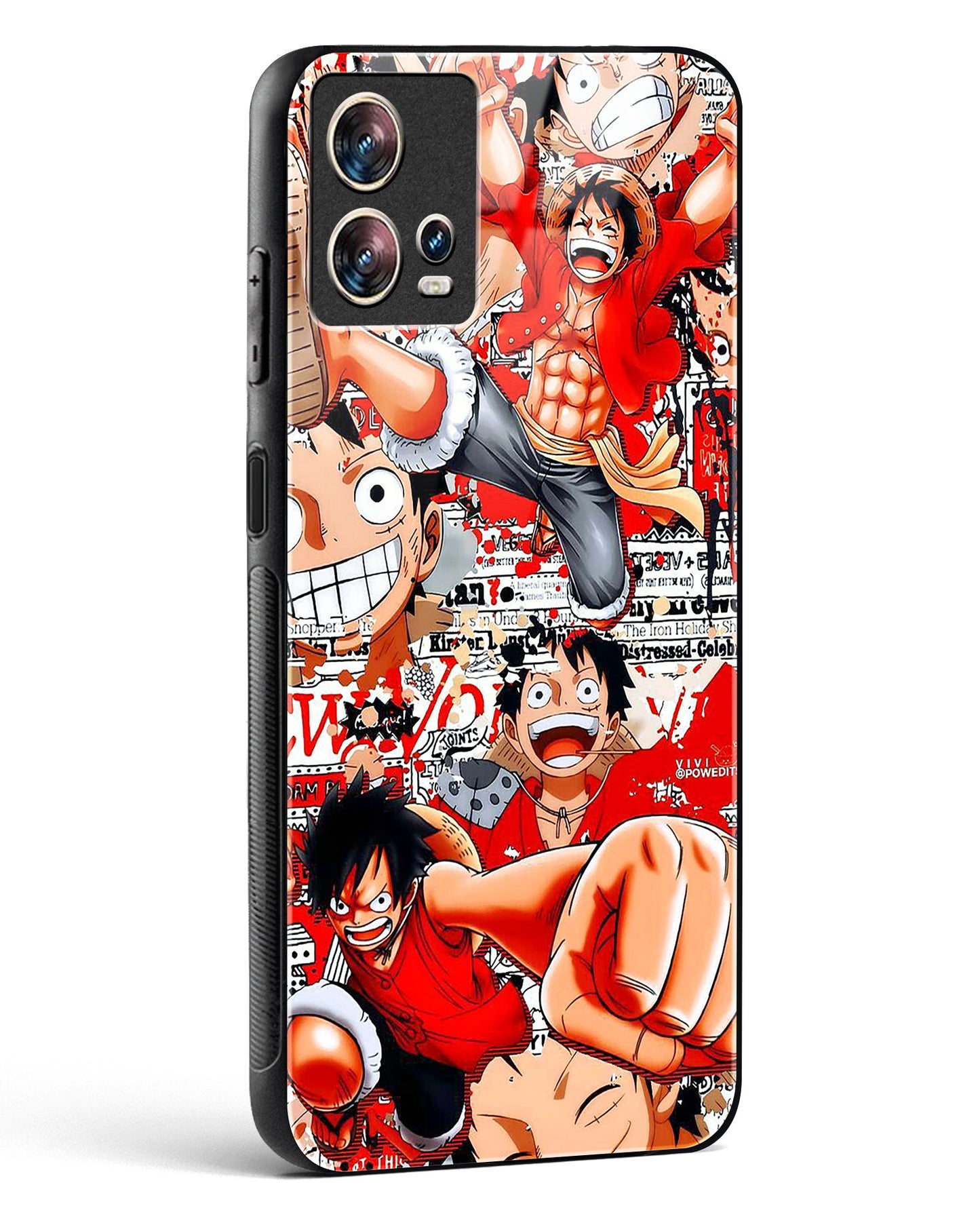 Gear 5 Luffy Collage Glass Phone Case-Motorola Edge 30 Fusion