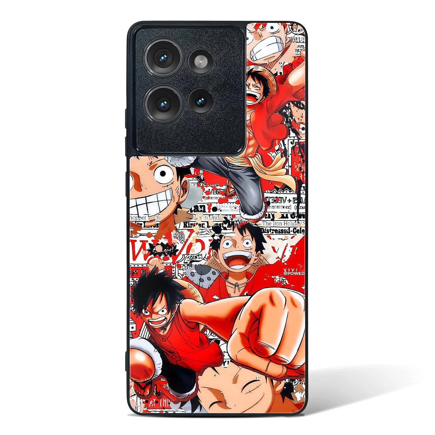 Gear 5 Luffy Collage Glass Phone Case-Motorola Edge 50