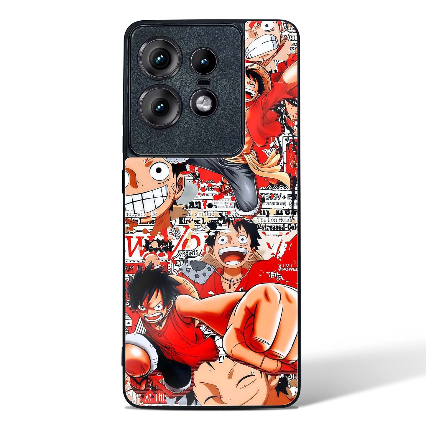 Gear 5 Luffy Collage Glass Phone Case-Motorola Edge 50 Pro