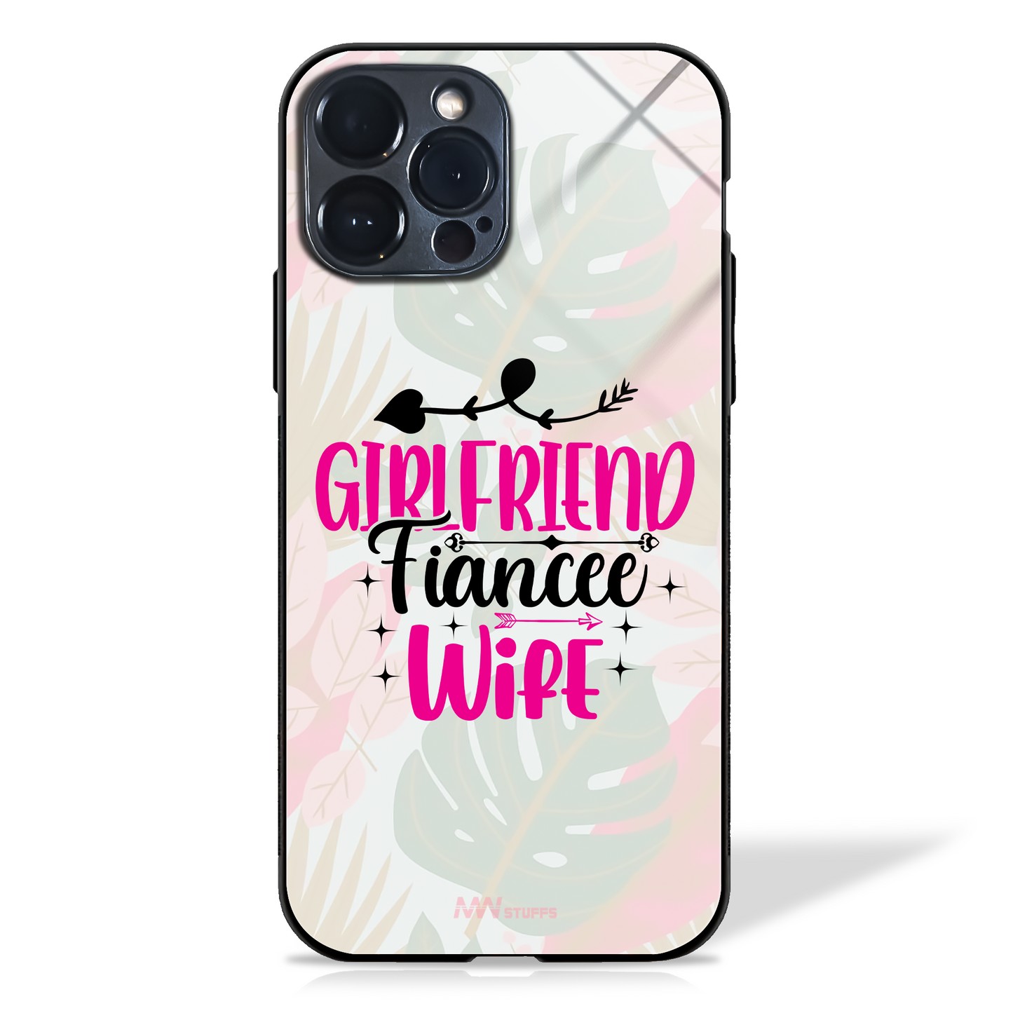 Girlfriend, Fiancée, Wife Girly Love Glass Case