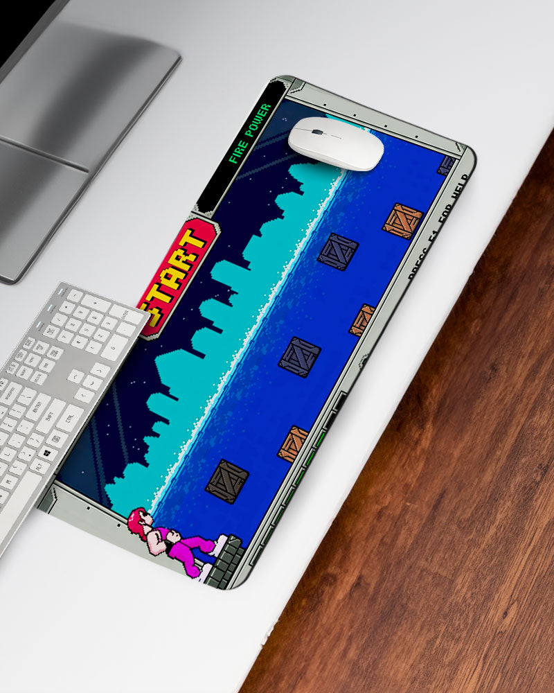Glowing Skyline Desk Mat